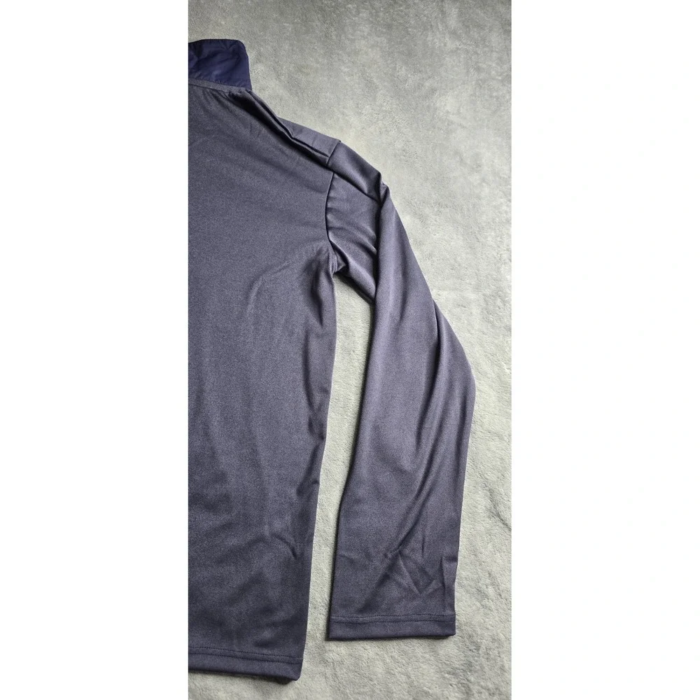 NWT Hard Rock Performance 1/4 Zip Mens 2XL Blue L/S Tulsa Oklahoma Stretch